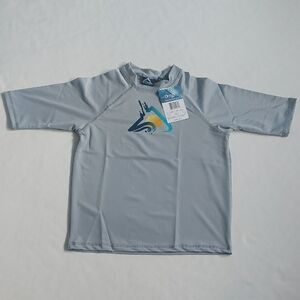 Kanu Surf Light Gray Kids Swim Rashguard Size XL 14 /16